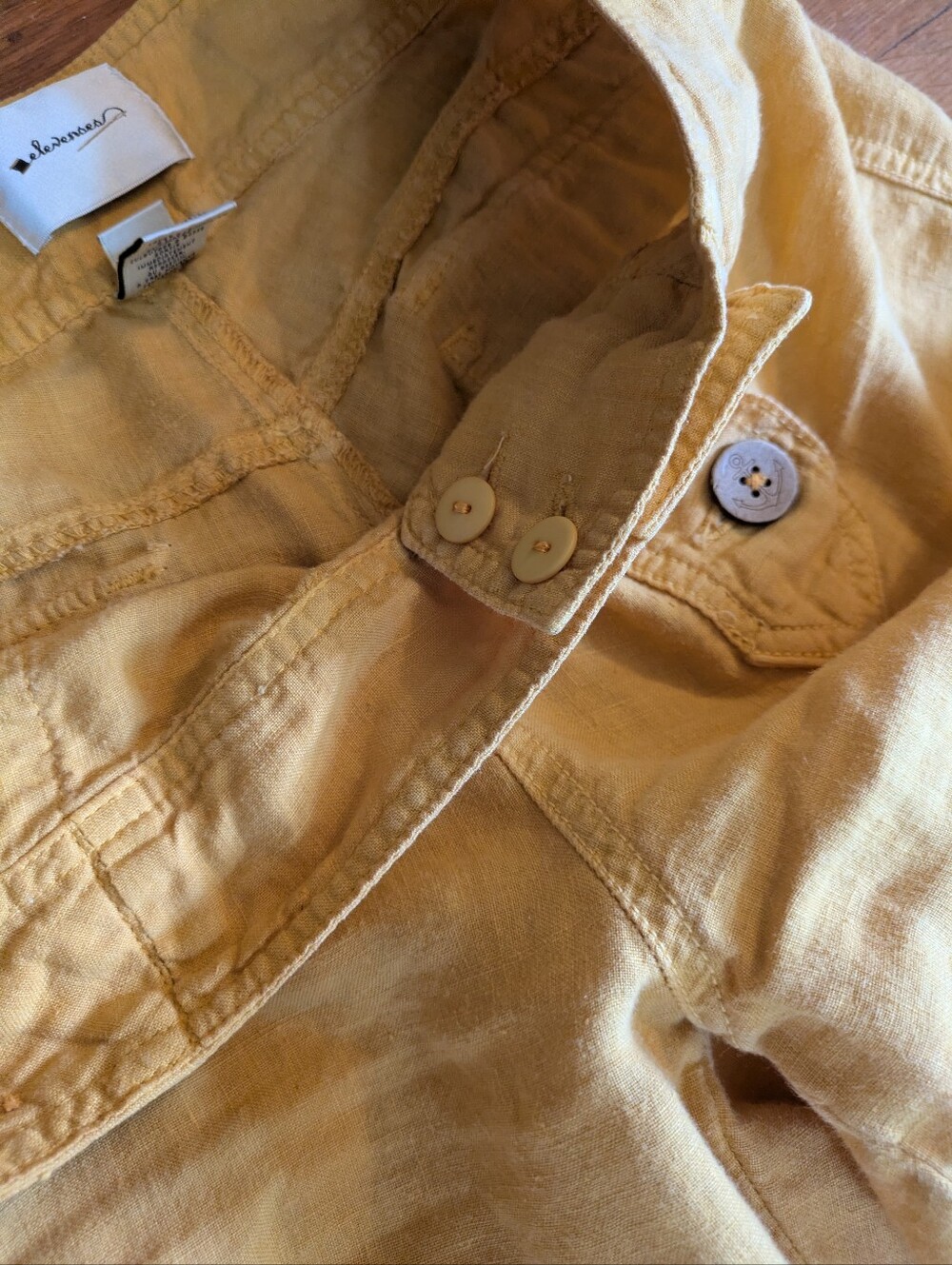 Anthropologie Elevenses Cropped Linen Sailor Pants - Picture 3 of 7
